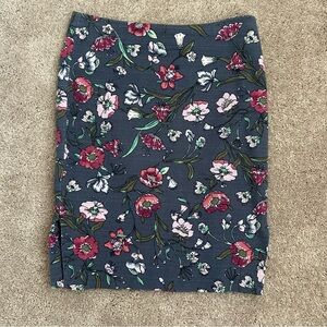 LOFT Floral Pencil Skirt